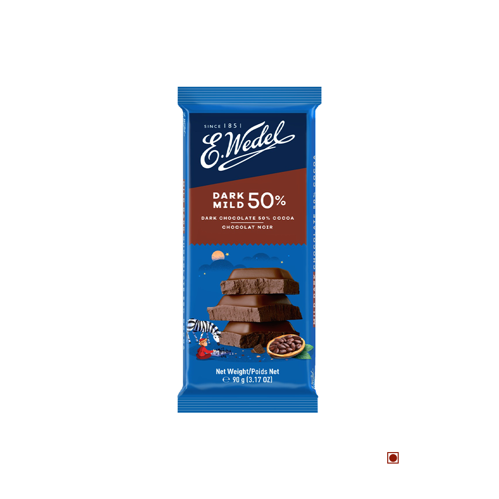 Wedel Dark 50% Cocoa Chocolate Bar 90g