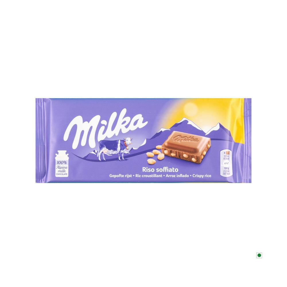 Milka Rice Crisps Milk Chocolate Bar 100g