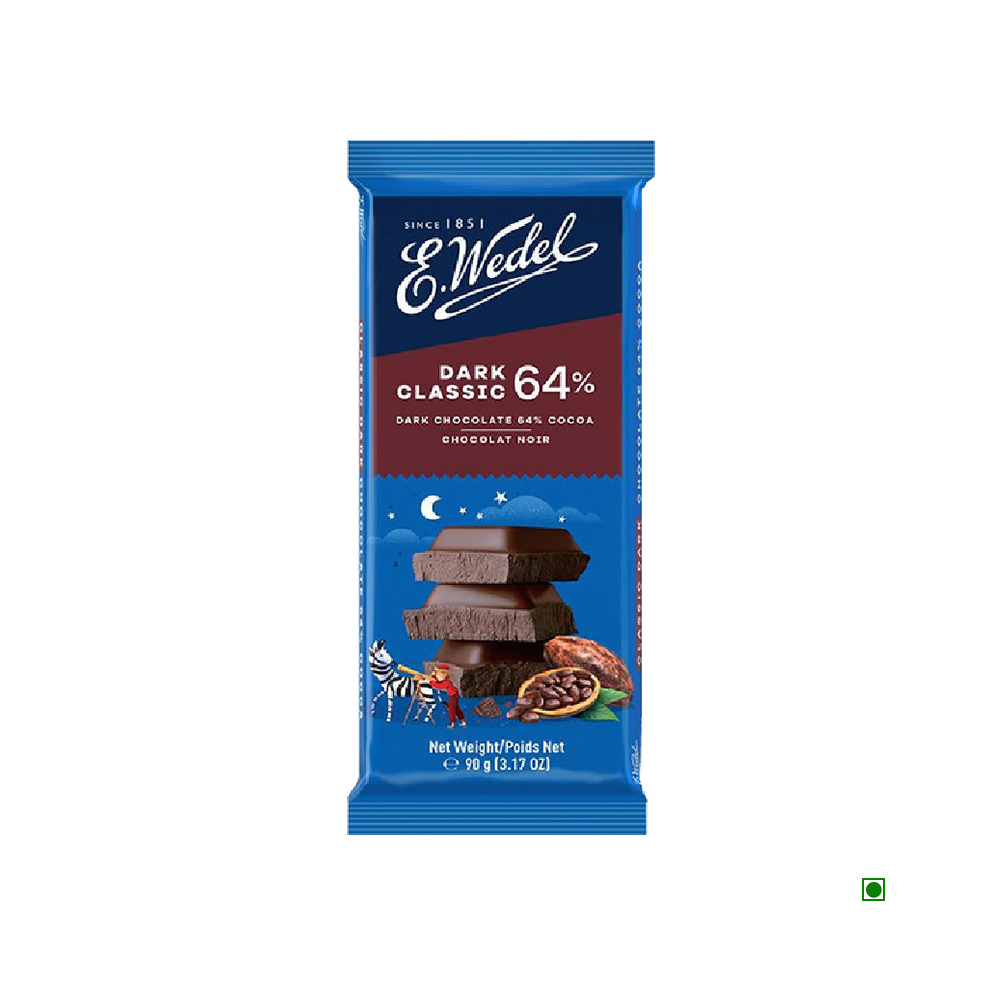 Wedel Dark 64% Cocoa Chocolate Bar 90g