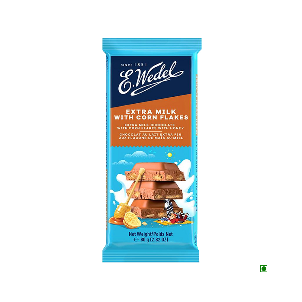 Wedel Extra Milk Chocolate With Cornflakes Bar 80g