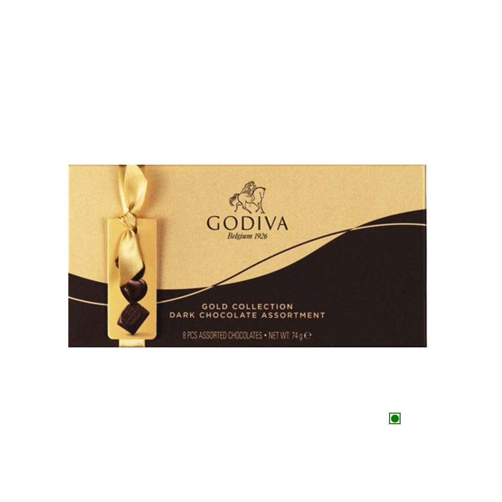 Godiva Gold Collection Dark Chocolate Assortment 8pcs 74g