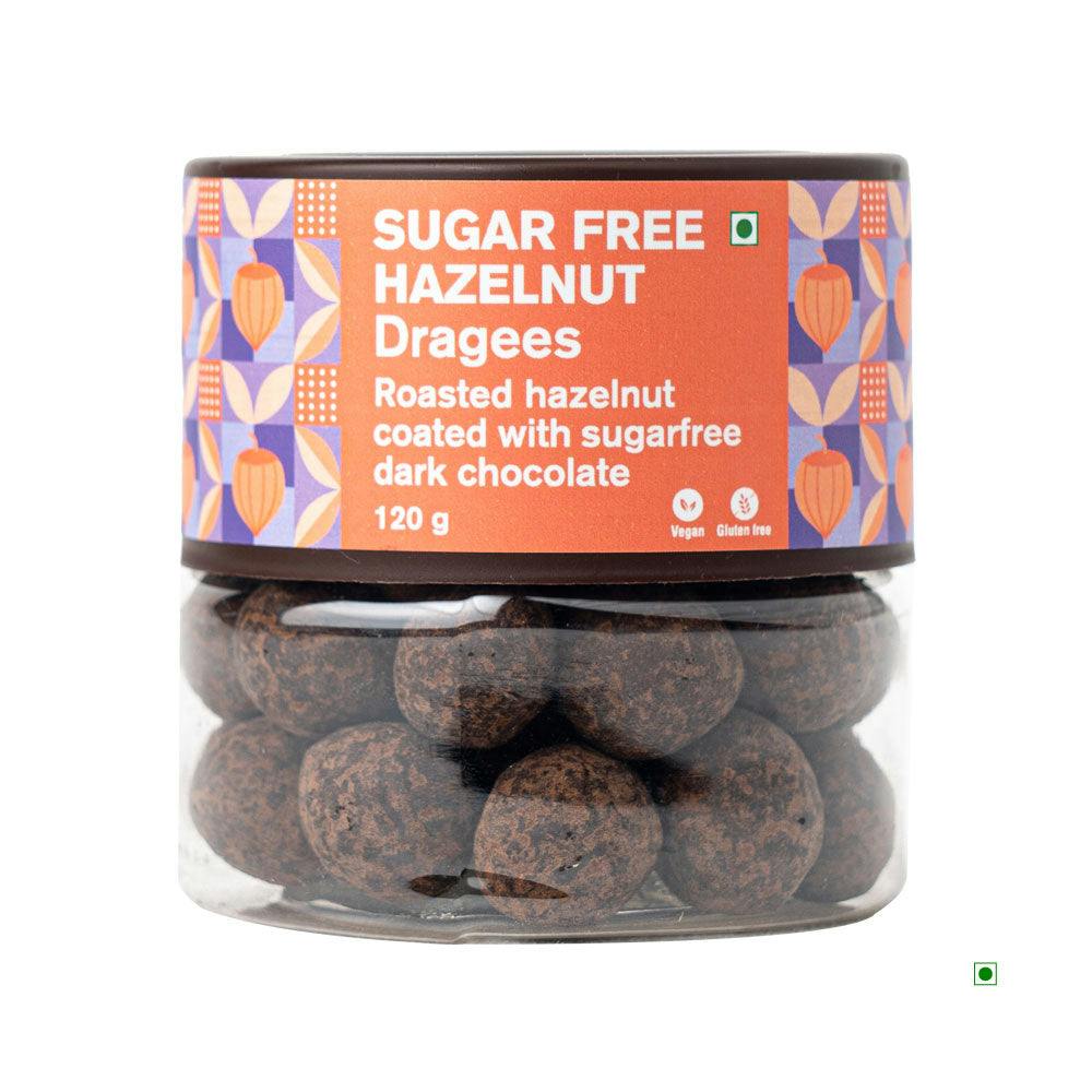 Entisi Chocolate coated Sugar Free Hazelnut Dragees Jar 120g